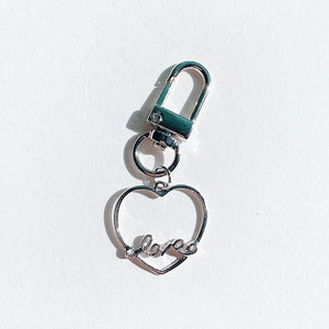 
            
                Load image into Gallery viewer, SILVER LOVE HEART KEYRING
            
        